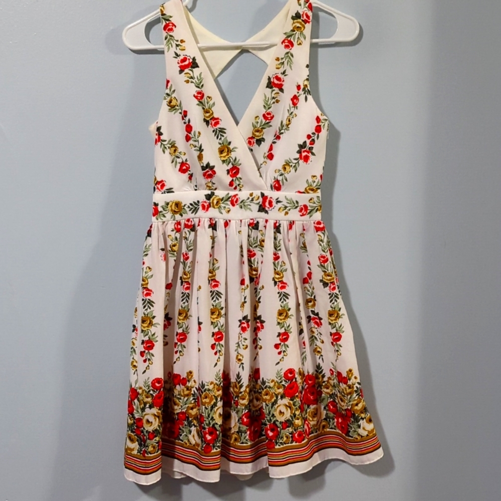 Rose printed dress